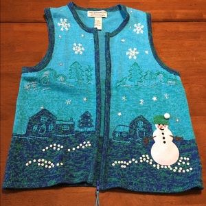 Sweater winter vest.